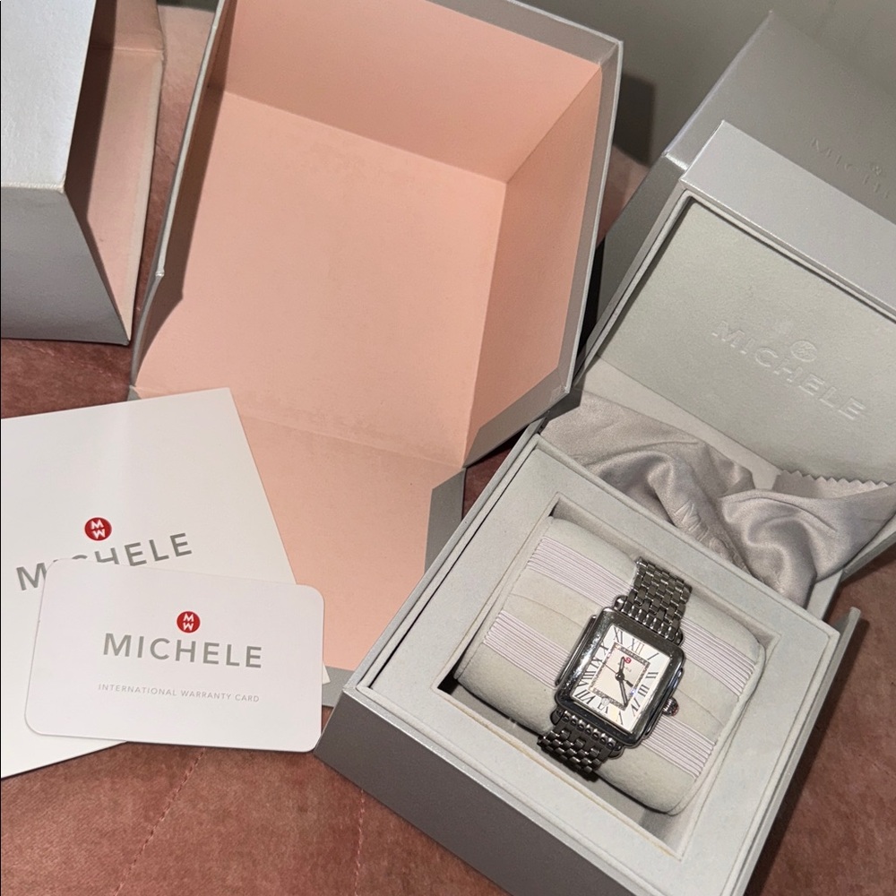 Michele Metallic Silver Gift Box